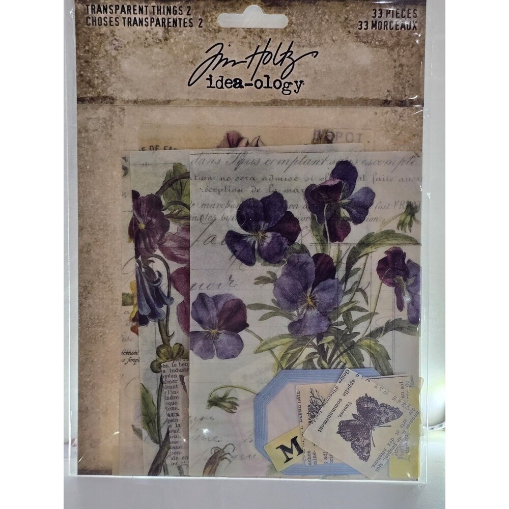 Tim Holtz Idea-ology Transparent Things 2 TH94327 33 Pieces New Sealed